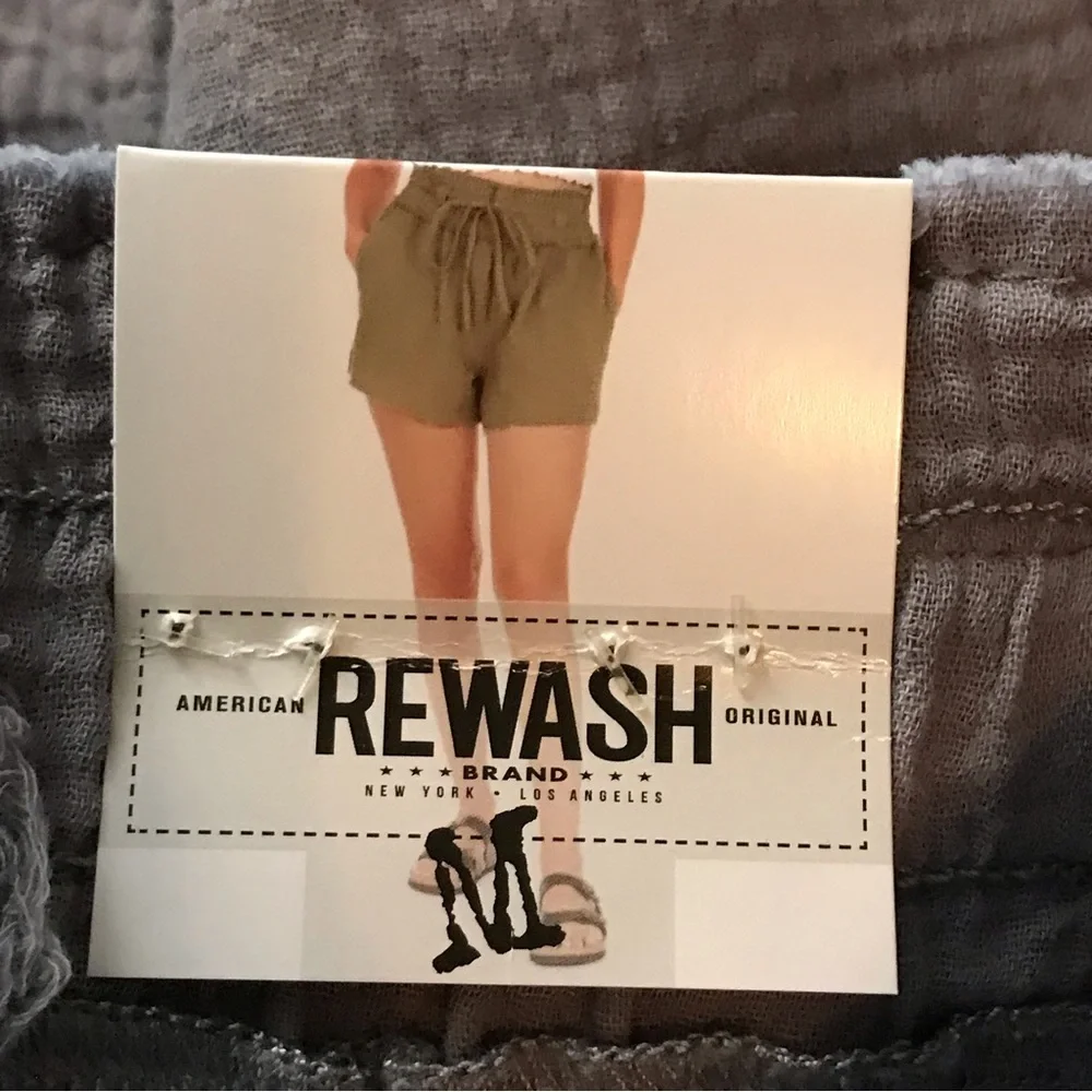 NWT Rewash women’s gauze shorts Sz M gray - Picture 9 of 9